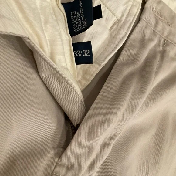 RALPH LAUREN BEIGE PRESTON COTTON PANT SIZE 32/33 - Picture 4 of 4